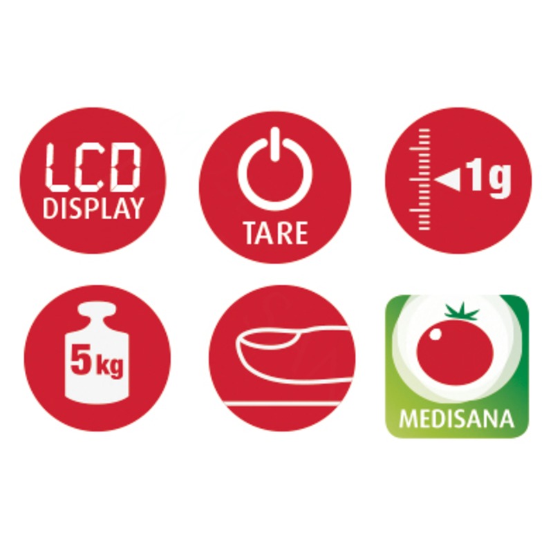 Medisana KS 250 digitální kuchyňská váha s aplikací