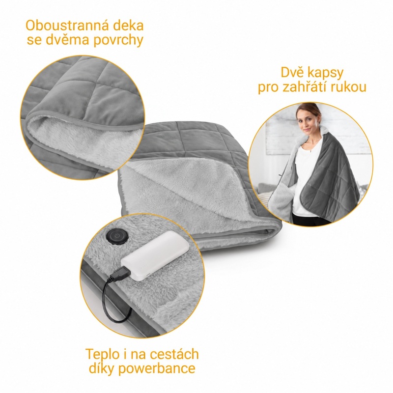 Medisana Měkká vyhřívaná přikrývka 3v1 HB 674